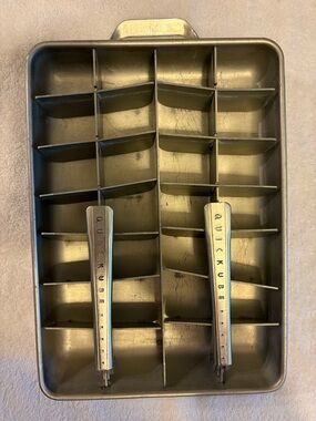 Vintage Frigidaire Quickube Double Ice Cube Tray Aluminum Metal Quick Release